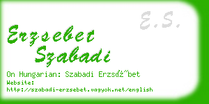 erzsebet szabadi business card